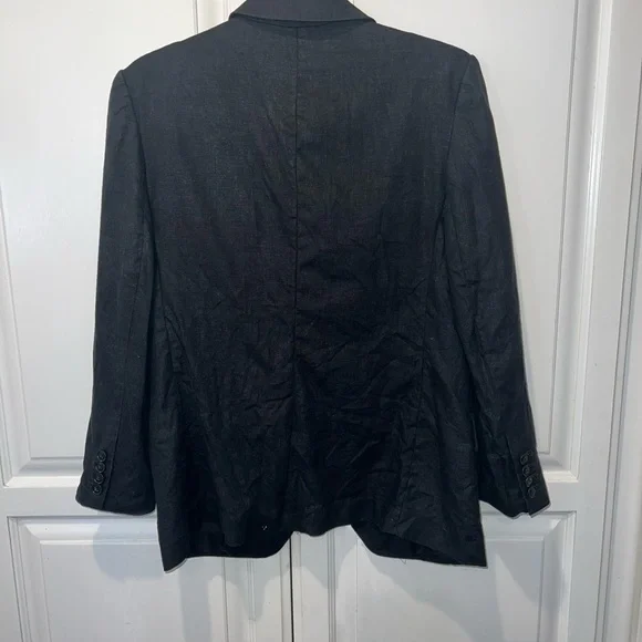 Banana Republic Linen Classic Blazer with Rolled Sleeve Detail Sz 4P - Picture 6 of 13